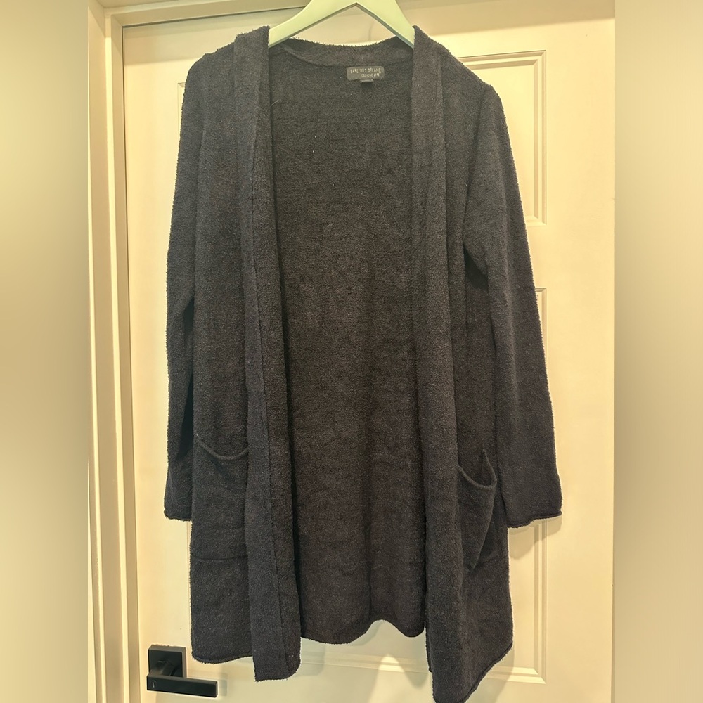 Barefoot dream cozy chic cardigan sweater dark grey size medium